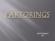 Prezentācija 'Faktorings', 1.