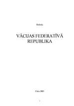 Referāts 'Vācijas Federatīvā Republika', 1.