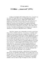 Eseja 'Frederiko Felīnī filmas "Amarcord" analīze', 1.