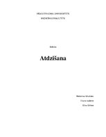 Referāts 'Atdzišana', 1.