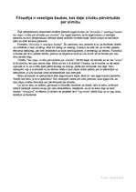 Eseja 'Filosofija ir veselīgas šaubas, kas daļai cilvēku pārvērtušās par slimību', 1.