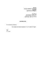 Paraugs 'Iesniegums, ziņojums un iekšējās sarakstes vēstule', 1.