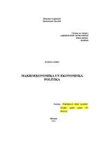 Referāts 'Makroekonomika un ekonomiskā politika', 1.