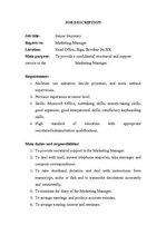 Paraugs 'Job Description. Senior Secretary', 1.