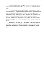 Eseja 'To Say - I Love You', 2.