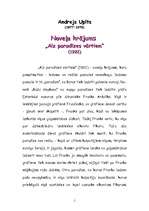 Eseja 'Andreja Upīša noveļu krājuma "Aiz paradīzes vārtiem" analīze', 1.