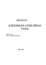 Referāts 'Juridiskās atbildības veidi', 1.