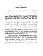 Eseja 'Criminal Law and Morality', 1.