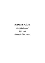 Biznesa plāns 'Uzņēmums "Koka brīnumi"', 1.