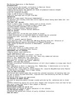 Eseja 'The Puritan Experience in New England.', 1.