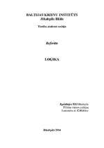 Referāts 'Loģika', 1.