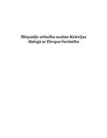 Referāts 'Divpusējo attiecību nozīme Krievijas dialogā ar Eiropas Savienību', 1.
