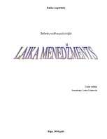 Referāts 'Laika menedžments', 1.