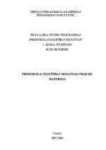Prakses atskaite 'Pirmsskolas izglītības iestādē vērošanas prakses atskaite', 1.