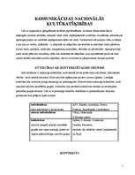 Konspekts 'Komunikācijas nacionālās kultūratšķirības', 1.