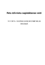 Referāts 'Retu dzīvnieku saglabāšanas veidi', 1.