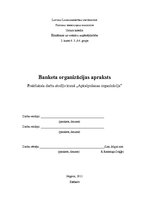 Referāts 'Banketa organizācijas aprēķini', 1.