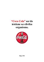 Referāts '"Coca-Cola" un tās ietekme uz cilvēka organismu', 1.