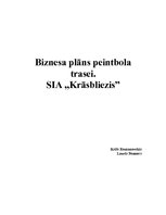 Biznesa plāns 'Biznesa plāns peintbola trasei', 1.