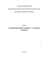 Referāts 'Komunikācijas prasmju veicināšana 4 - 5 gadus veciem bērniem pirmsskolā', 1.