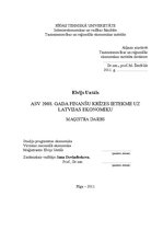 Diplomdarbs 'ASV 2008.gada finanšu krīzes ietekme uz Latvijas ekonomiku', 1.