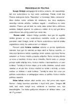 Referāts 'Pedagoģija un politika', 1.