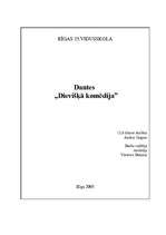 Eseja 'Dante "Dievišķā komēdija"', 1.