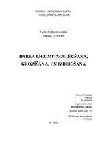 Referāts 'Darba līgumu noslēgšana, grozīšana, un izbeigšana', 1.