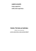 Konspekts 'Valoda. Tās loma un funkcijas', 1.