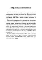 Konspekts '20.gadsimta kompozīcijas tehnikas', 1.