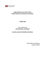 Eseja 'Jauniešu saskarsme dažādās subkultūrās', 1.