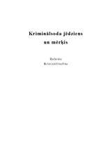Referāts 'Kriminālsoda jēdziens un mērķis', 1.