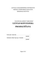 Referāts 'Lentas konveijera projektēšana', 1.