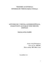 Diplomdarbs 'Apsveikumu vortāla modernizēšana, izmantojot jaunākās WEB servisu iespējas', 1.