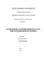Konspekts 'Kapitālisma attīstība Eiropā un ASV. Brīvās konkurences sistēma', 1.