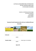 Referāts 'Izmaiņas Latvijā lauksaimniecības sfērā pēc iestāšanās Eiropas Savienībā', 1.