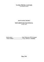 Referāts 'Testamentārā mantošana', 1.