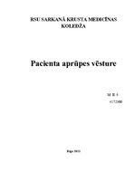 Paraugs 'Pacienta aprūpes vēsture', 1.