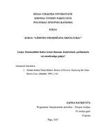 Eseja 'Racionalitāte Kubas krīzes lēmumu skaidrošanā: pārliecinoša vai neveiksmīga piee', 1.