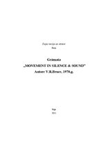 Eseja 'V.R.Brūsa "Movement in Silence and Sound"', 1.