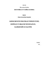 Referāts 'Konkurences politikas stiprās puses, iespējas un draudi vienotajā Eiropas Savien', 1.