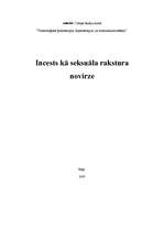 Referāts 'Incests kā seksuāla rakstura novirze', 1.