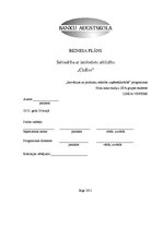 Biznesa plāns 'Sabiedrība ar ierobežotu atbildību "CinEco"', 1.