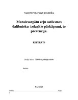 Referāts 'Mazaizsargāto ceļu satiksmes dalībnieku izdarītie pārkāpumi, to prevencija', 1.