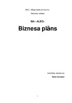 Biznesa plāns 'Biznesa plāns autoservisam', 1.