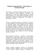 Eseja 'Etiķetes nepieciešamība - Tehnoloģiju un Zinātnes Etiķete', 1.
