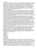 Eseja 'How to Become a Psychologist and what It Will Be Like', 1.