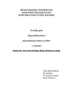 Eseja 'Analīze par vienu komunikācijas ētikas pārkāpumu Latvijā', 1.