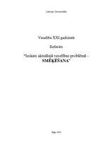Referāts 'Ieskats aktuālajā veselības problēmā - smēķēšana', 1.