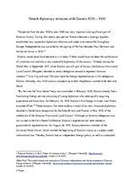 Eseja 'French Diplomacy Relations with Estonia 1920-1940', 1.